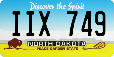 ND license plate IIX749