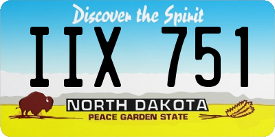 ND license plate IIX751