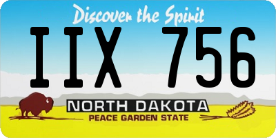 ND license plate IIX756