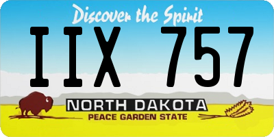 ND license plate IIX757