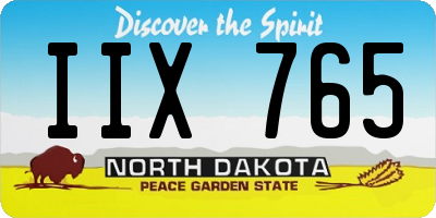 ND license plate IIX765