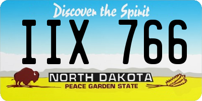 ND license plate IIX766
