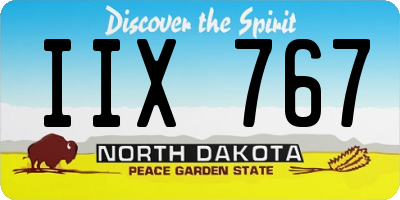 ND license plate IIX767