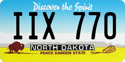 ND license plate IIX770