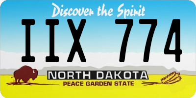 ND license plate IIX774