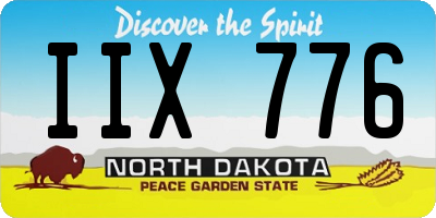 ND license plate IIX776