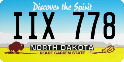 ND license plate IIX778