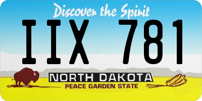 ND license plate IIX781