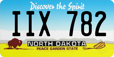 ND license plate IIX782