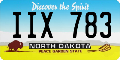 ND license plate IIX783