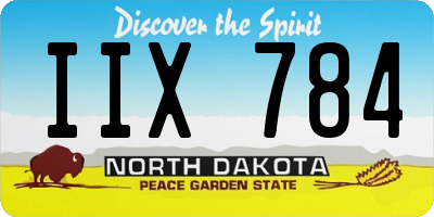 ND license plate IIX784