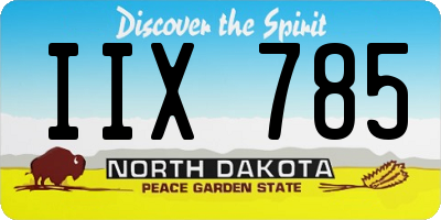 ND license plate IIX785