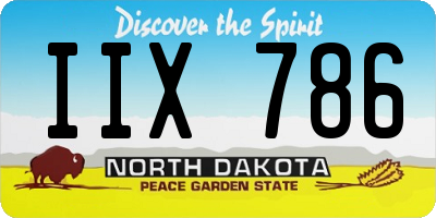 ND license plate IIX786