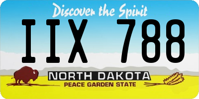 ND license plate IIX788