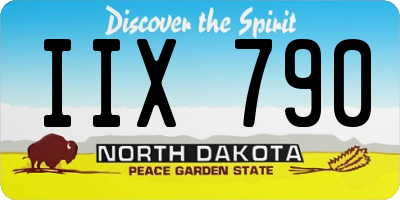 ND license plate IIX790