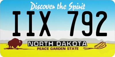 ND license plate IIX792