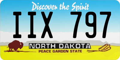ND license plate IIX797