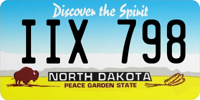 ND license plate IIX798