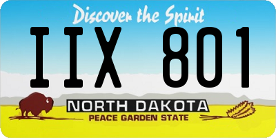 ND license plate IIX801