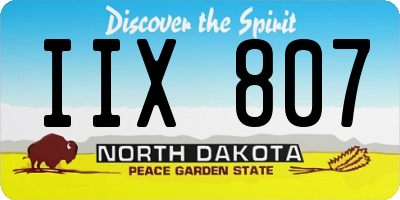 ND license plate IIX807