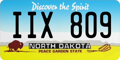 ND license plate IIX809