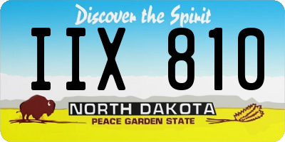 ND license plate IIX810