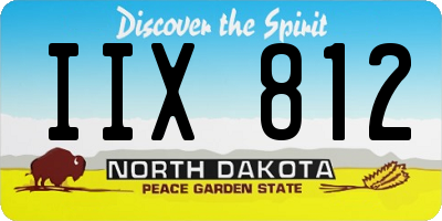 ND license plate IIX812