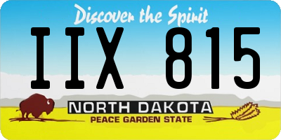 ND license plate IIX815