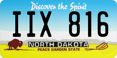 ND license plate IIX816