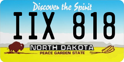 ND license plate IIX818