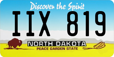 ND license plate IIX819