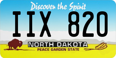 ND license plate IIX820