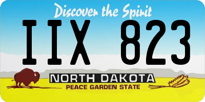 ND license plate IIX823
