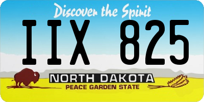 ND license plate IIX825