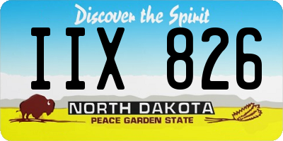 ND license plate IIX826