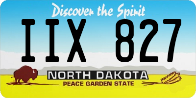 ND license plate IIX827