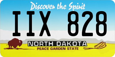 ND license plate IIX828