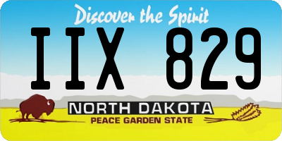 ND license plate IIX829