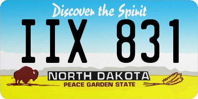 ND license plate IIX831