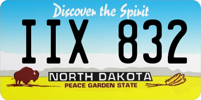 ND license plate IIX832