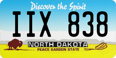 ND license plate IIX838