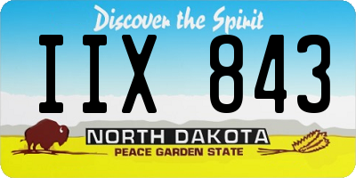 ND license plate IIX843