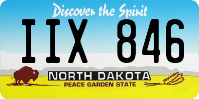ND license plate IIX846