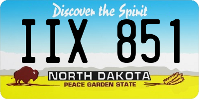 ND license plate IIX851