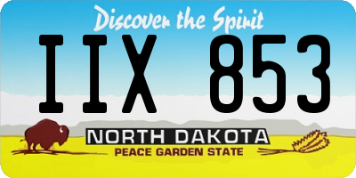 ND license plate IIX853