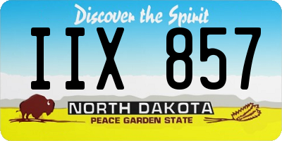 ND license plate IIX857