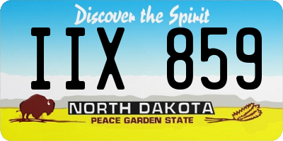 ND license plate IIX859