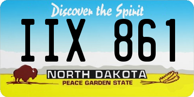 ND license plate IIX861