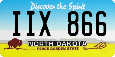 ND license plate IIX866