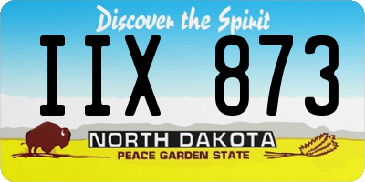 ND license plate IIX873